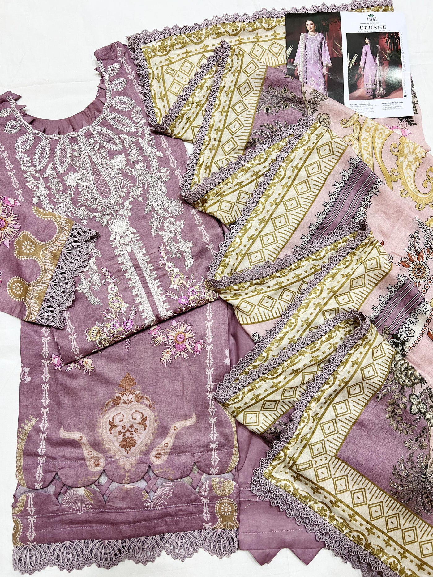 Jade Urbane Embroidered Lawn